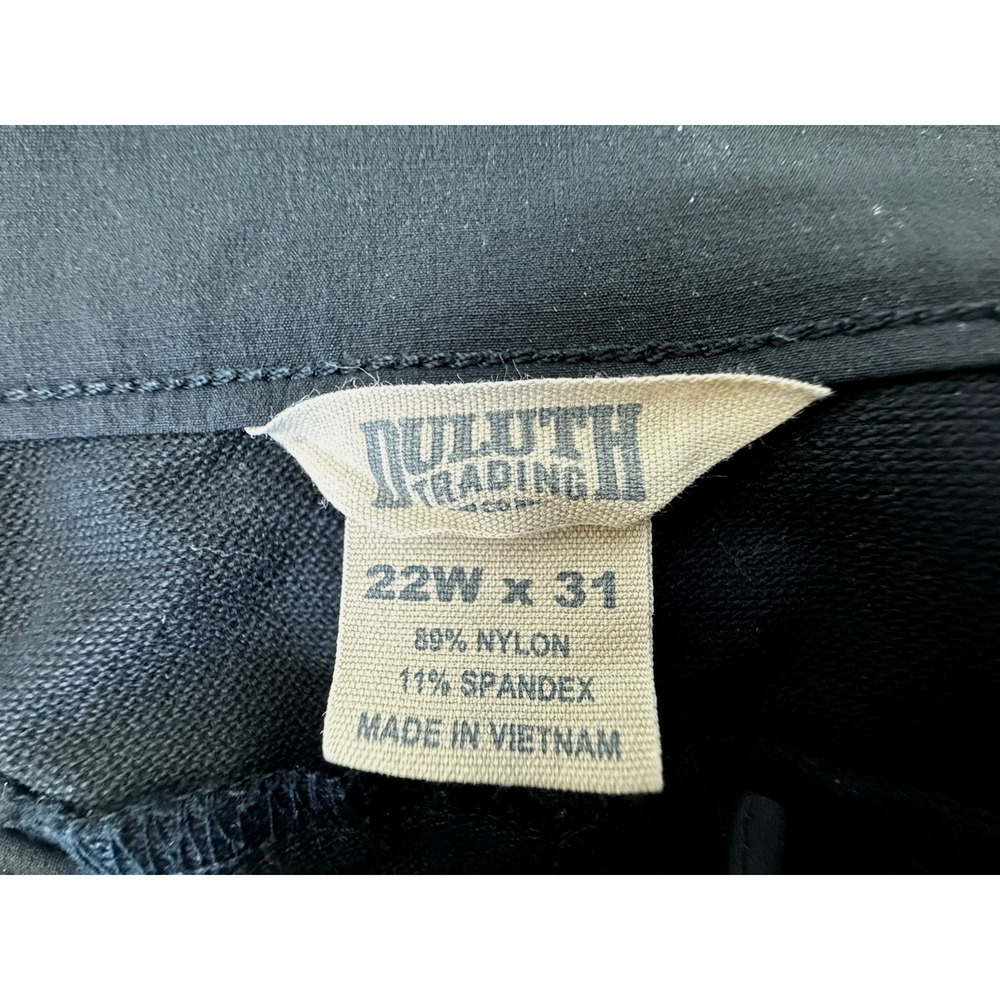 Duluth Trading Co Dry on the Fly Black Cargo Hiking Pants Women's 22W x 31 - Picture 2 of 5